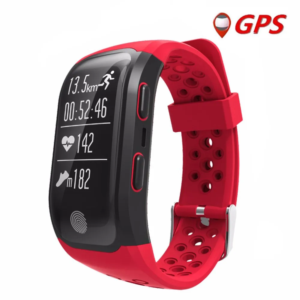 S908 gps смарт-Браслет фитнес-браслет Dynamische Herz Rate IP68 смарт-браслет G03 трекер Smartband Uhr upgrade colo - Цвет: Красный