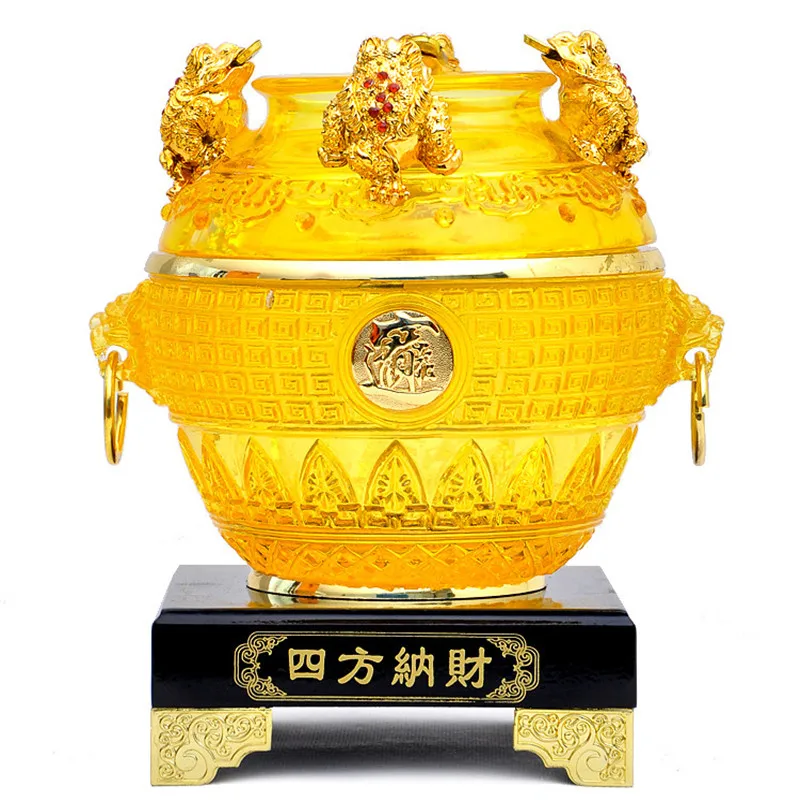 

Coloured glaze piggy bank furnishing articles wedding gift coloured glaze resin handicraft decorative household items
