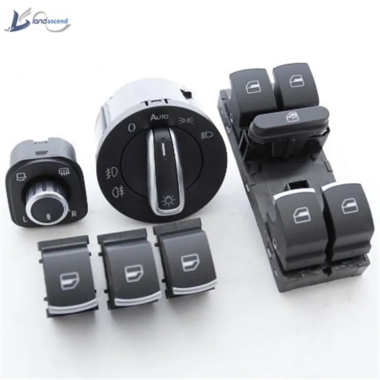 

OEM Chrome Side Mirror Switch Master Window Headlight Switch Regulator Lever For VW CC Tiguan Passat B6 Golf 5 6 Jetta MK5