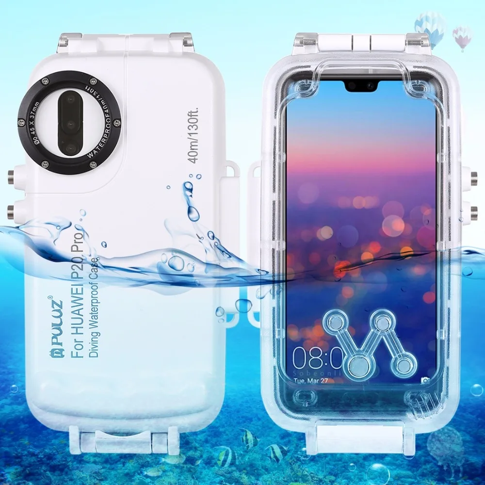 PULUZ для huawei P20/P20 Pro Чехол для дайвинга mate 20 Pro 40 м/130 футов Водонепроницаемый чехол для фото и видео для подводного плавания