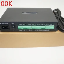 T-500K контроллер компьютерный онлайн RGB полноцветный светодиодный пиксельный модуль контроллер 8 портов Поддержка до 300000 пикселей ws2801 ws2812b