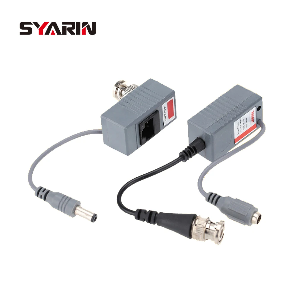 

SYARIN CCTV Camera Video Balun ABS Plastic Transceiver BNC UTP RJ45 Video/ Power over CAT5/5E/6 Cable CCTV Accessories