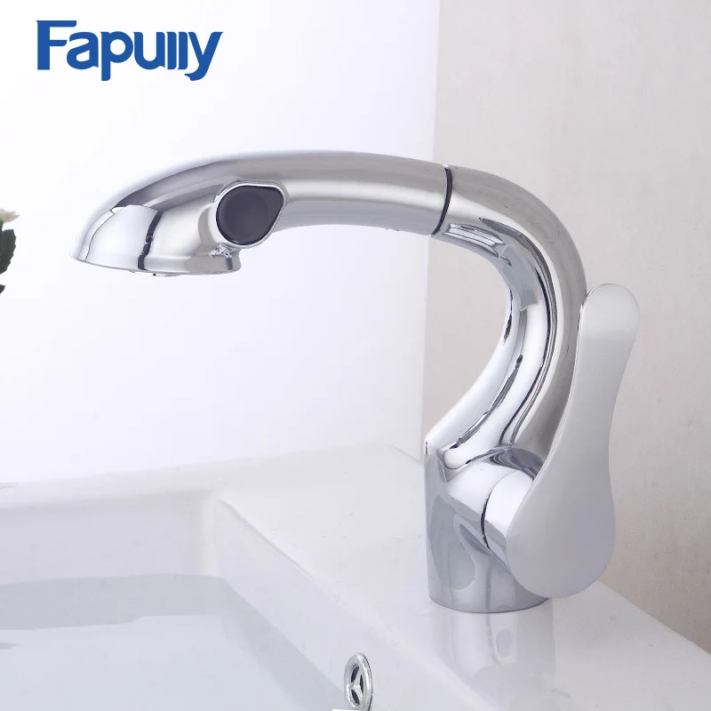

Fapully Kitchen Faucet Pull Out Spray Single Handle Water Tap Swivel Spout Vessel Kitchen Sink Mixer Tap Torneira