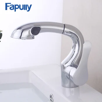 

Fapully Kitchen Faucet Pull Out Spray Single Handle Water Tap Swivel Spout Vessel Kitchen Sink Mixer Tap Torneira