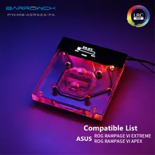 Barrowch ASUS ROG R6E R6A X299 Motherboard Integrated Water Block Smart OLED Display MB-ASR6EA-PA
