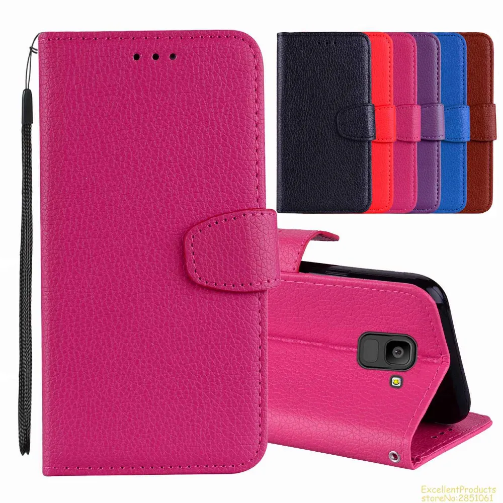 

phone Case For Samsung Galaxy J6 2018 Cover Luxury Litchi Pattern Leather Flip Wallet case For Samsung Galaxy J6 Fundas hoesje