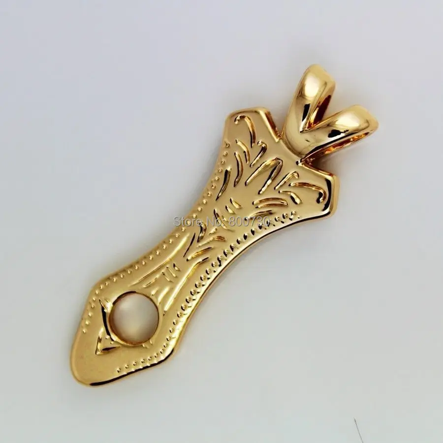 (KBA01) 10pc Western Engraved Concho Necklace Pendant Adapter Gold | Дом и сад