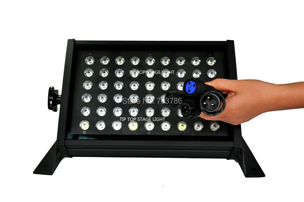 4 шт./лот 54x3 W светодиодный настенный светильник с новой уникальной технологией рассеивания Водонепроницаемый IP65 200 W RGBW светодиодный фонарь 90 V-240 V DMX сценическое светодиодное освещение