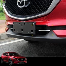 MONTFORD For Mazda CX-5 CX5 2017 2018 ABS Chrome Exterior Front Bottom Grille Grill Cover Trims Decoration 2Pcs/set Car Styling