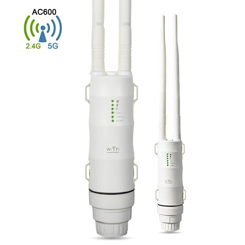 AC600 Wifi Repeater Outdoor Waterproof High Power 2.4Ghz 150Mbps&5Ghz 433Mbps WiFi Router Wireless Range Extender Amplifier