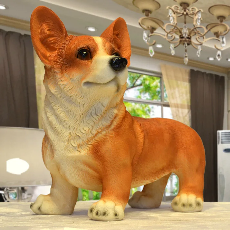 Resin Dog Figurines Modern Decoration Lucky Resin Craft