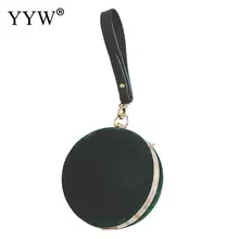 Зеленая Замшевая сумка-клатч модная дизайнерская вечерняя сумочка для женщин круглая серая Свадебная женская сумочка с цепочкой