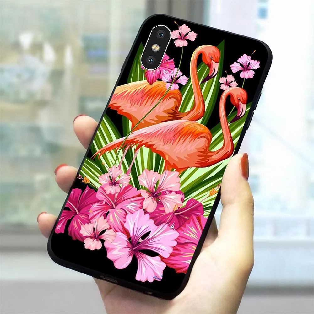 Vintage Flamingos Soft TPU Cover for iPhone 8 Plus Protective Phone Case for iPhone X Xs Max XR 5 5s se 6 6s plus 7 Cases Back