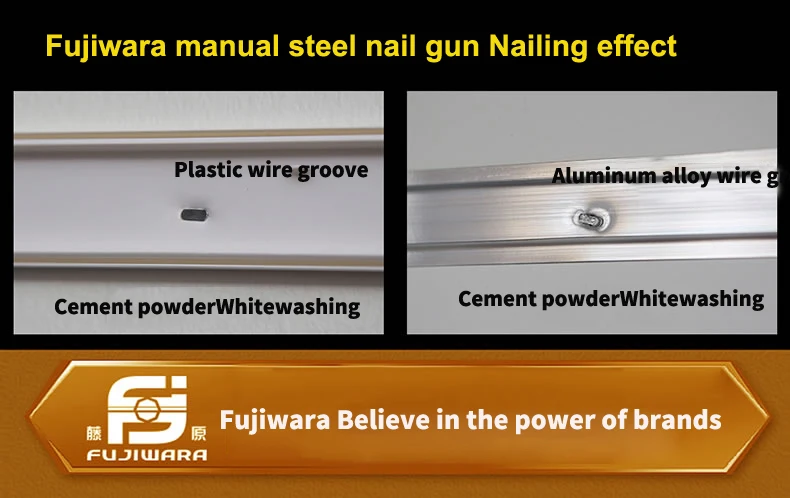 Manual Steel Nail Gun FUJIWARA Semi Automatic Cement Nail Gun Wire Slot Nailing Device Nailing Machine