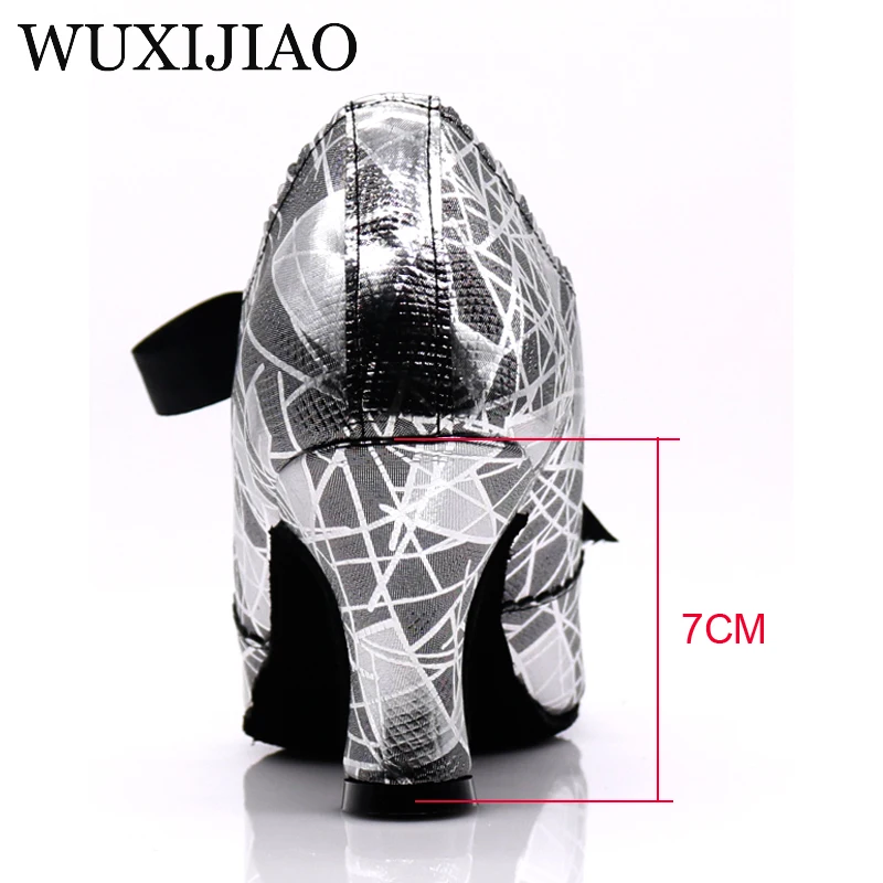 WUXIJIAO/Новинка черные туфли из искусственной кожи на низком каблуке для женщин