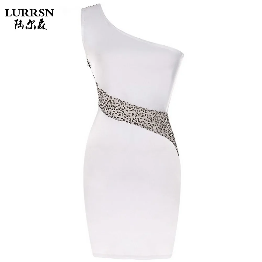 LURRSN Drop Sale One Shoulder font b Dress b font font b Evening b font Sexy