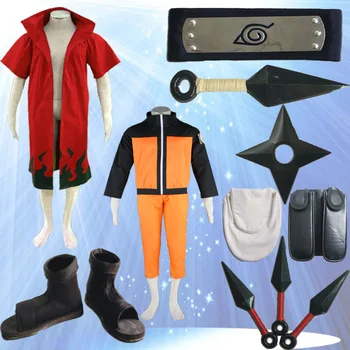 

Adult Unisex Cartoon Character Costumes Full set Naruto Uzumaki Cosplay Costume from Naruto Shippuden Anime