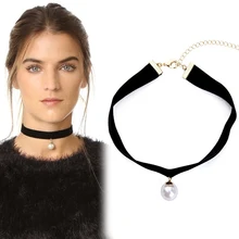 День Рождения вечерние ожерелье-чокер с кулоном цепочка на хлопковом подкладе личность MS жемчужное ожерелье с подвеской с v-образным вырезом