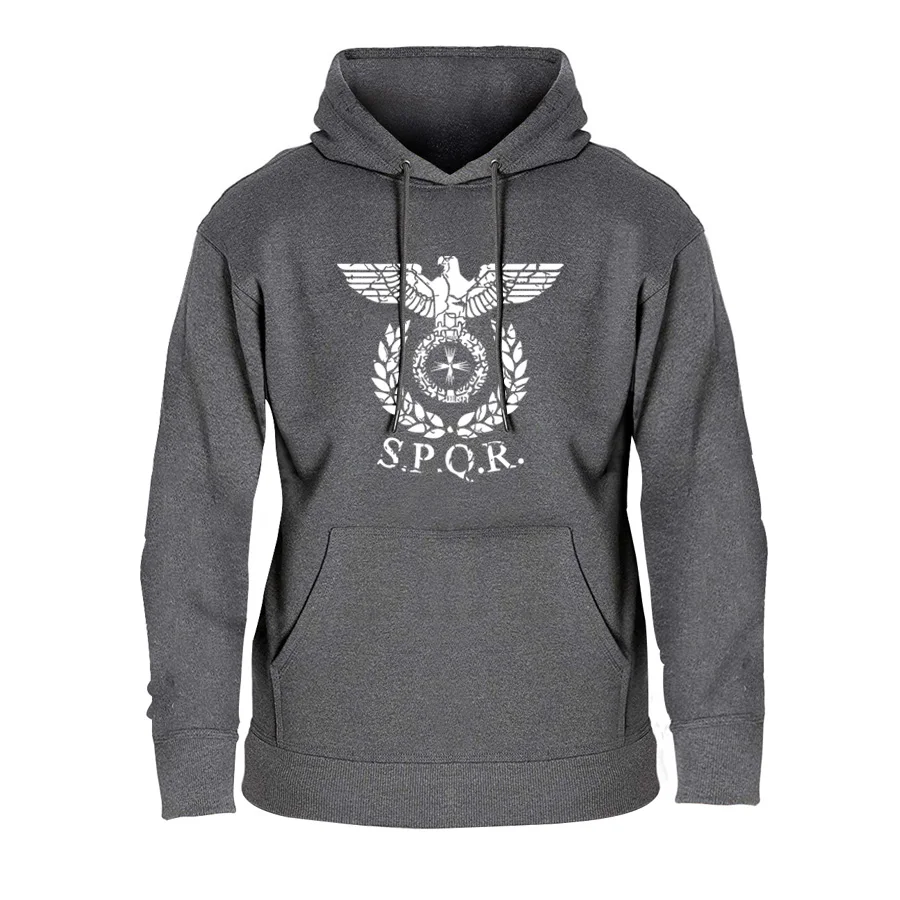 

SPQR Roman Men's hoodies hooded sweatshirt motion Leisure Fitness Bodybuilding hoodies coat Cotton Empire Golden Eagle hoodie
