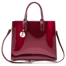 Модные яркие однотонные сумки на плечо из лакированной кожи для женщин, простые роскошные сумки, повседневная сумка-мессенджер, большая сумка