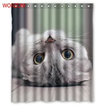 WONZOM 1Pcs Cat Waterproof Shower Polar Bear Curtain Bathroom Decor Peacock Decoration Animal Cortina De Bano 2017 Bath Curtain
