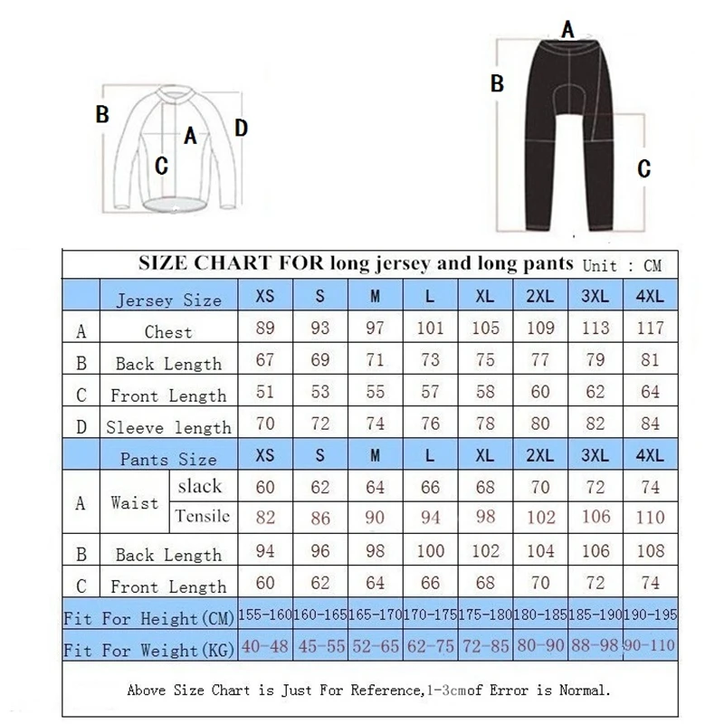 Rbx Base Layer Thermal Pants Size Chart