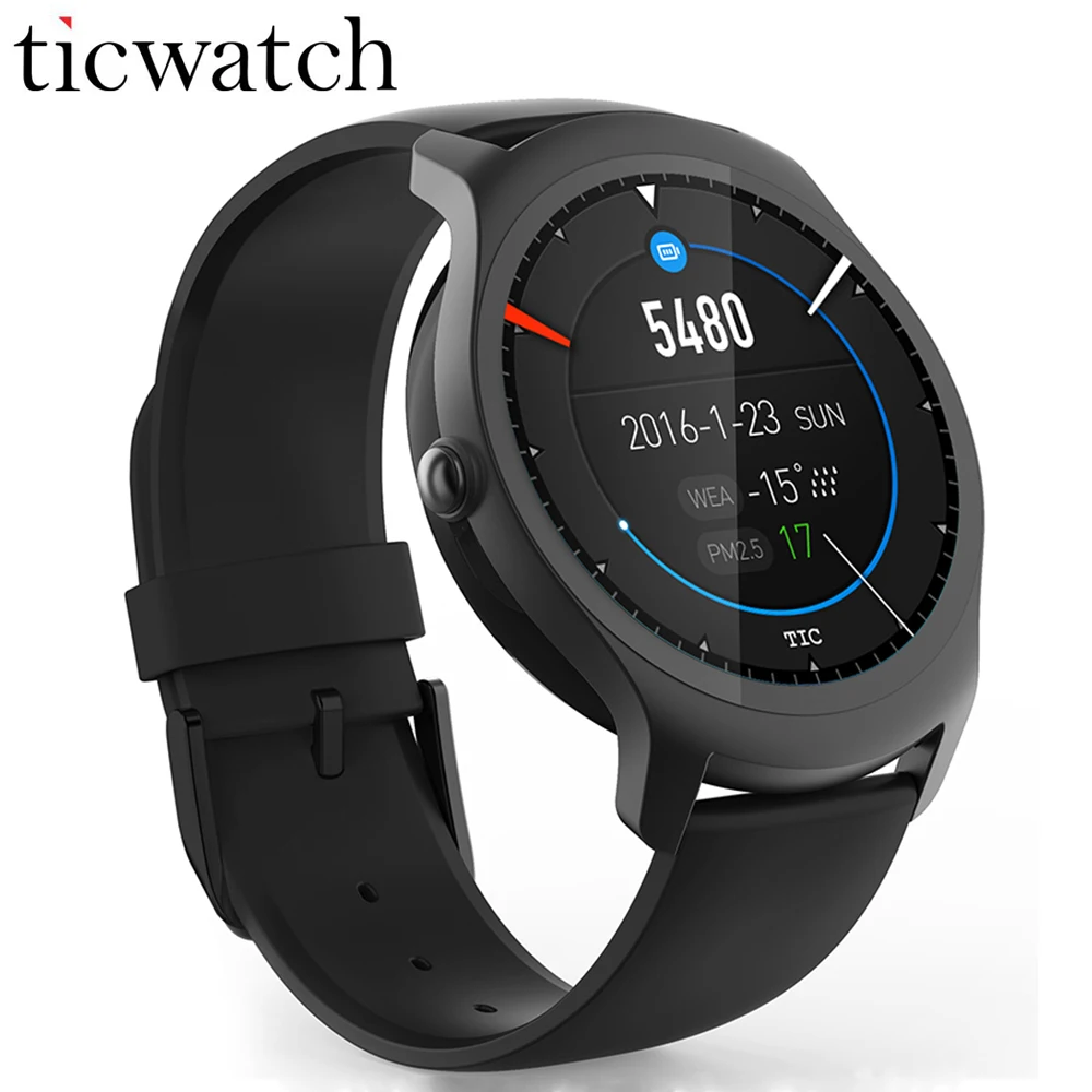 Ticwatch 2 GPS Умные Часы 1.2 ГГц 512М Оперативная память + 4Г Встроенная Сердечного Ритма