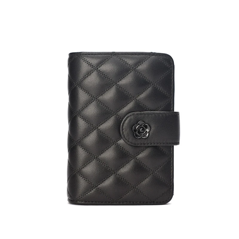 

2019 New Ladies Wallet Short Coin Purse Retro Multi-Function Card Package Simple Holder Women Purses Sheepskin Wallets Clutch