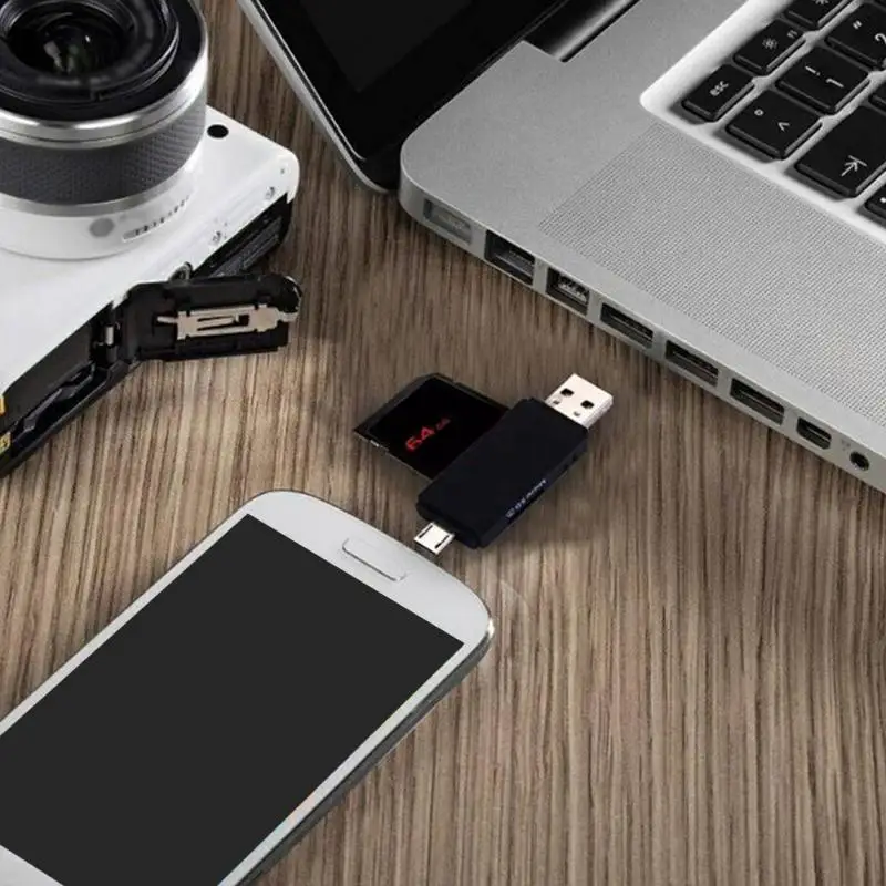 Memery карты устройство для чтения Micro USB OTG к USB 2,0 адаптер кард-ридер для Android телефон планшет ПК