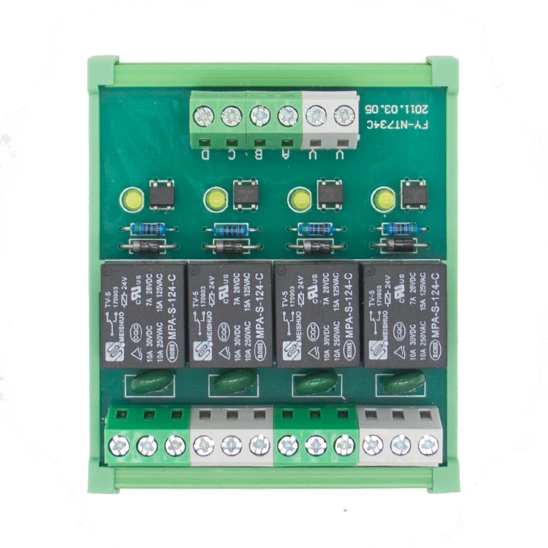 4 канала T73 AC/DC 24V din-рейку триггерный релейный модуль