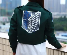 Ensen attack on titan capa de la chaqueta de color verde oscuro anime cosplay para la muchacha costum anastasia scouting legión traje mujeres chaqueta de bombardero