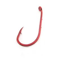 5 шт./лот углеродистая сталь рыболовные крючки для мягкой приманки рыболовный крючок Красный крючок