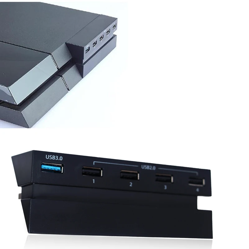 

PS4 Accessories Play Station 4 Console USB Hub with 3.0 High Speed & 2.0 USB Adapter for Playstation 4 USB Hub Expand Hub Port