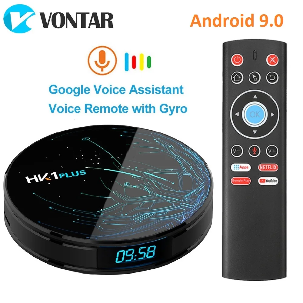 HK1 плюс 4 Гб 64 ГБ Android 9,0 Smart tv BOX Amlogic S905X2 четырехъядерный Wifi BT4.0 H.265 4K Netflix Youtube Google Play медиаплеер