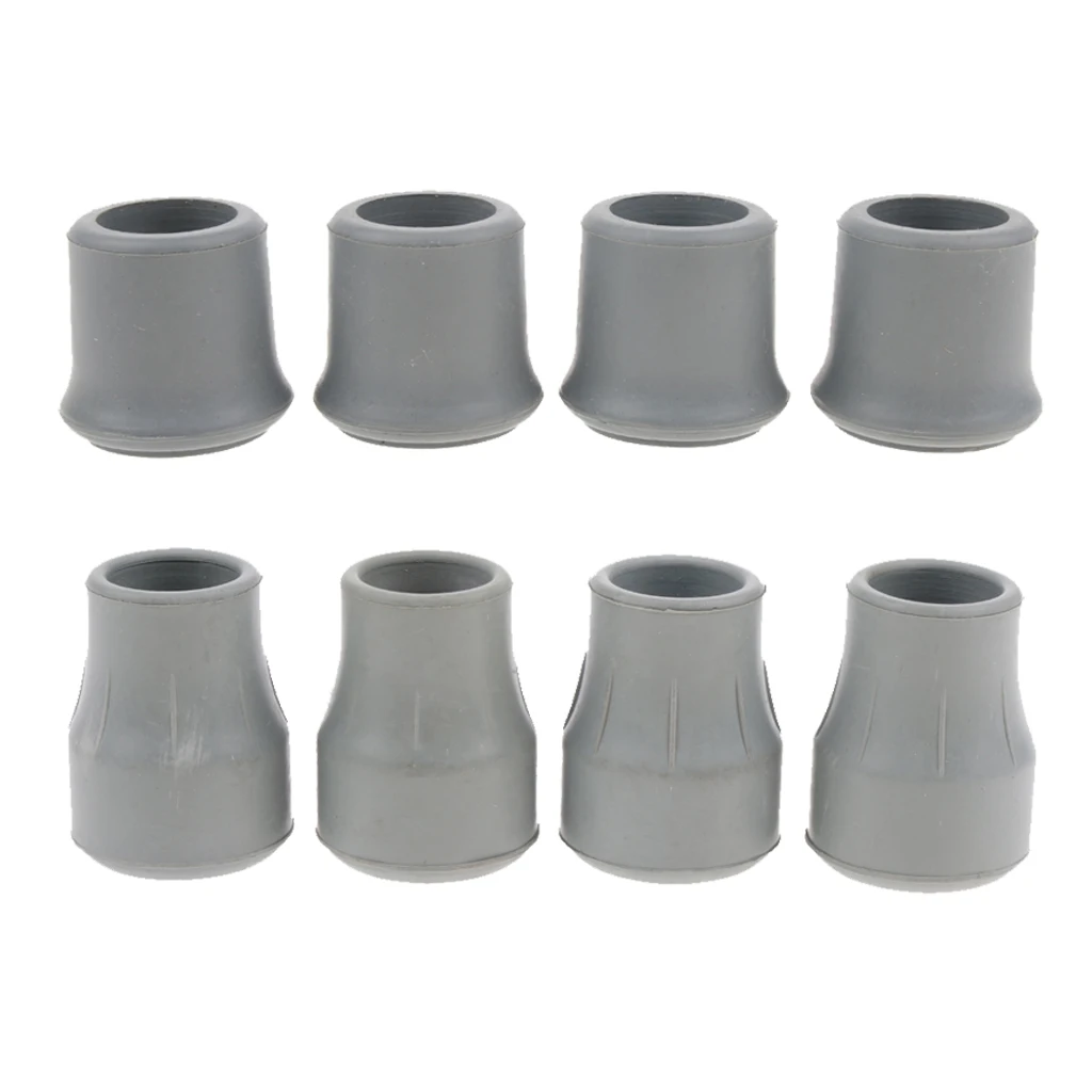 8Pcs Rubber Tip End Cap Hiking Walking Stick Trekking Pole Covers