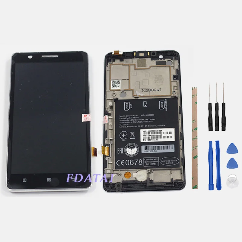 

LCD Display For Lenovo A536 Touch Screen With Frame New Tested Digitizer Assembly Replacement Parts With Free Tools