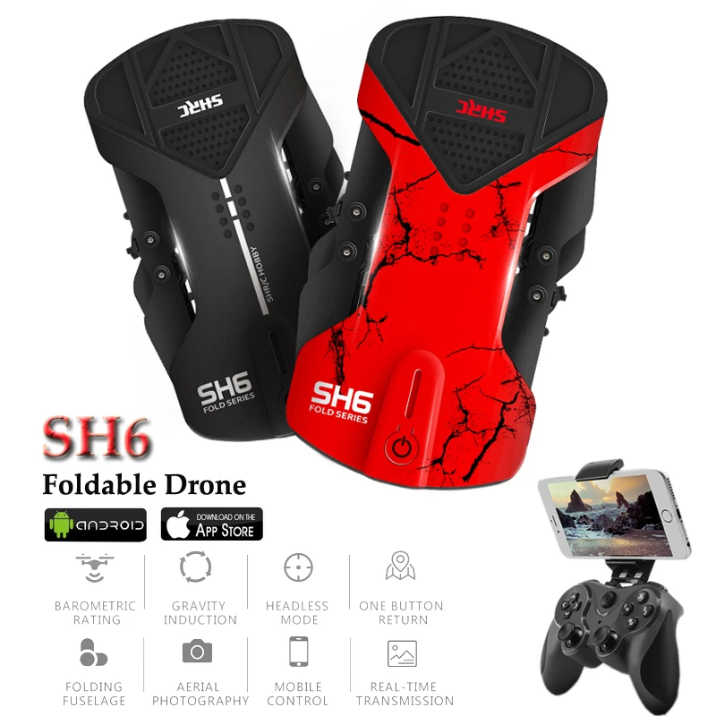 

SH6 Dron Quadrocopter Selfie Drones With Camera HD 720P FPV Quadcopters with Camera Altitude Hold Remote Control RC Helicopters