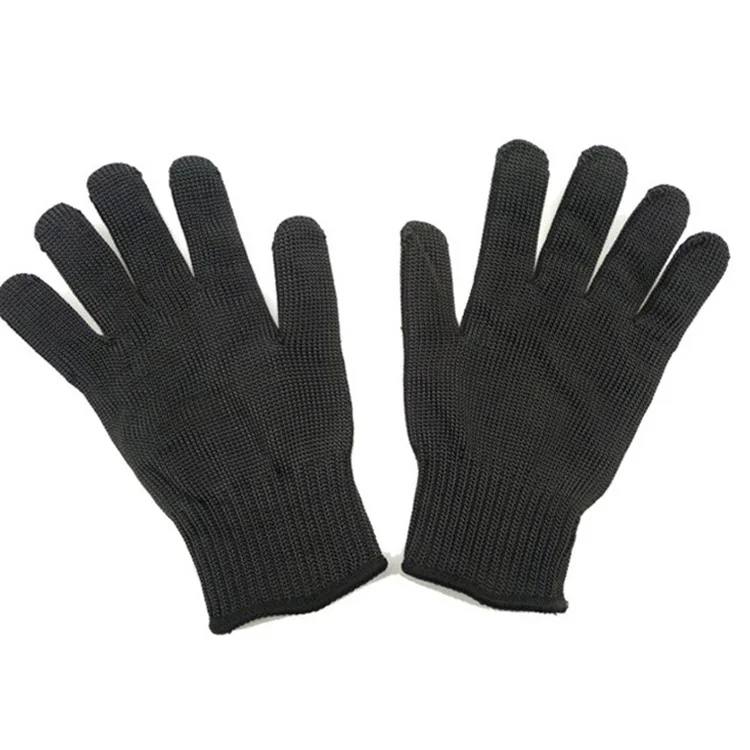 Устойчивые к порезам перчатки рабочие перчатки защитные руки безопасность для ножа анти-резки перчатки черный
