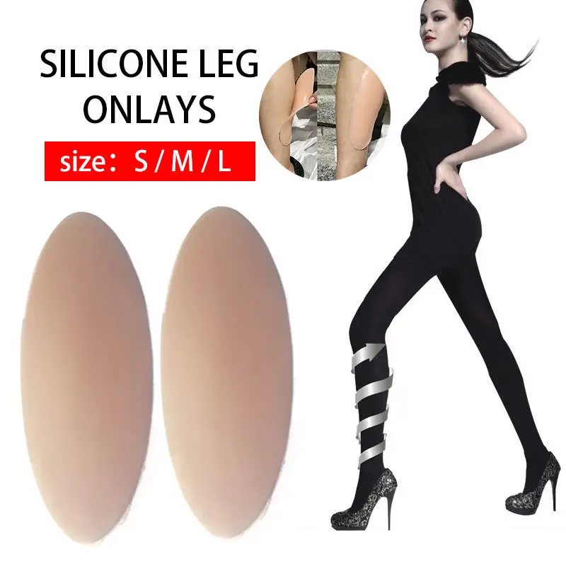 1 Pair Silicone Leg Onlays Calf Butt Pads Enhancers Reusable Self-Adhesive Soft