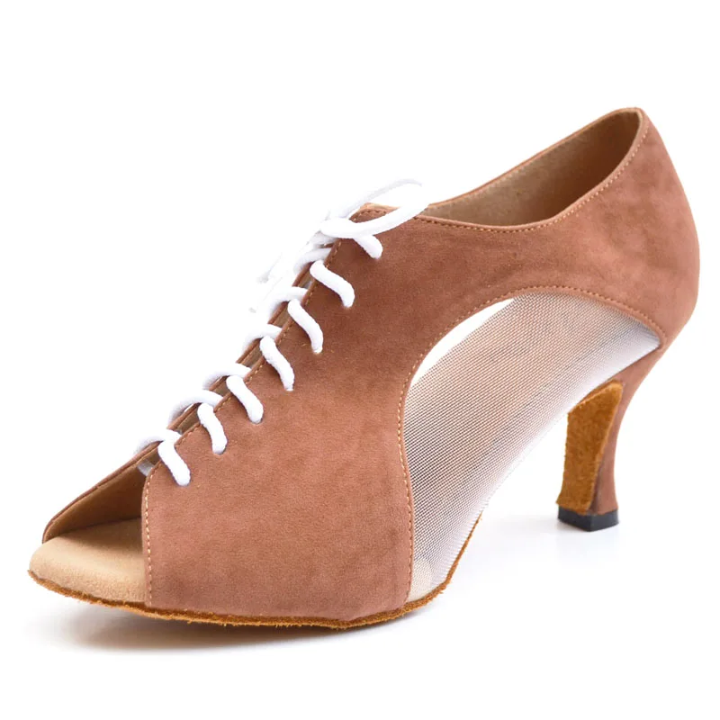 Professional Ladies Women Tango Salsa Ballroom Latin Dance Shoes with Suede Sole 2.2 2.36 2.75 3 3.33 4 Inch Heels