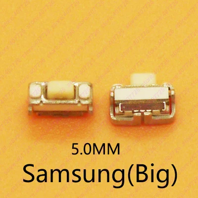 

50PCS/PACK 5.0mm Original Power Key Button Side Push for Samsung Galaxy S4 S3 i9300 S2 i9100 On/Off Switch Replacement Parts