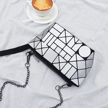 Новые светящиеся клатчи дамские сумки, Курьерская сумка женская Макияж лазерная сумка сумки геометрические конверты клатч телефон маленькая сумка