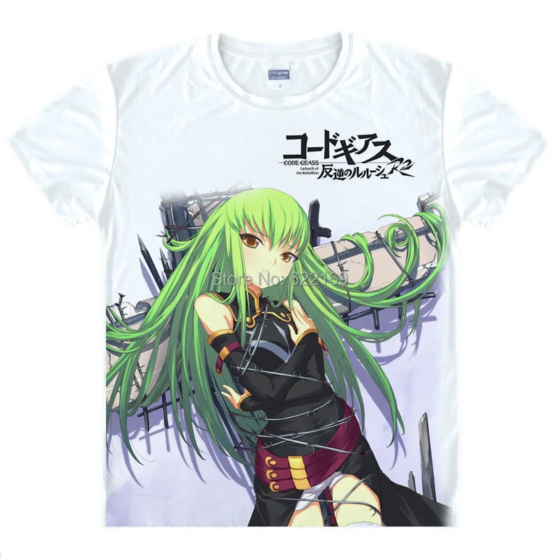 

2015 Code Geass Lelouch of the Rebellion T Shirt Anime Japanese Famous Animation Novelty Summer Men's T-shirt Cosplay Clothing