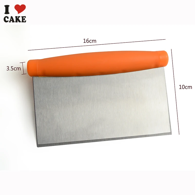 Нержавеющая сталь тесто резак скребок для теста Кухня Инструменты для выпечки острый пиццы нож для теста 6,3*3,9 дюйм(ов) с надписью «I LOVE торт
