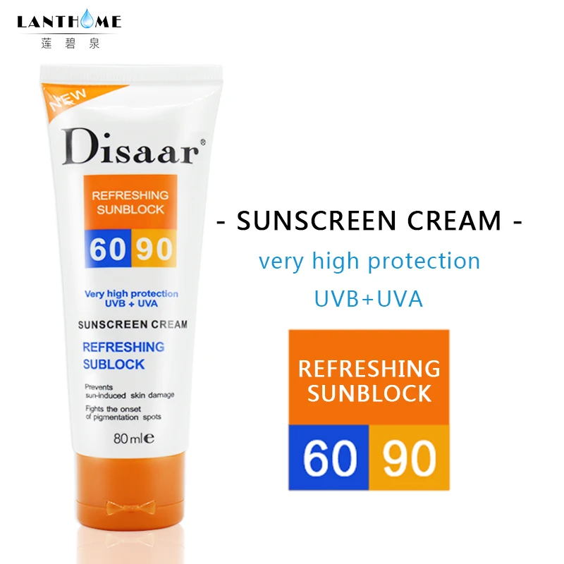 Солнцезащитный крем для лица Disaar sunblock SPF90 + увлажняющий уход за кожей