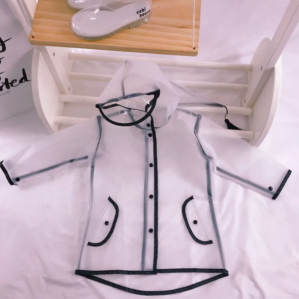 price reduction  Celveroso Kids Transparency Waterproof Rain Coat Polyester Boys Clothes Fashion Raincoat Children B