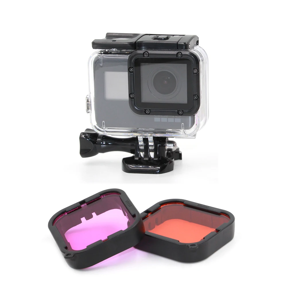 Подводный погружной фильтр поляризационный красный/фиолетовый для GoPro Hero 5 6 7
