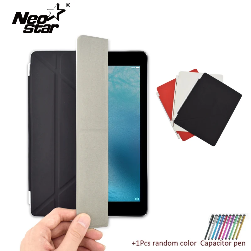 4 формы Магнитный Стенд Smart Case для iPad 2/3/4 искусственная кожа ультра тонкий только передняя сторона складной Coque с Стилус