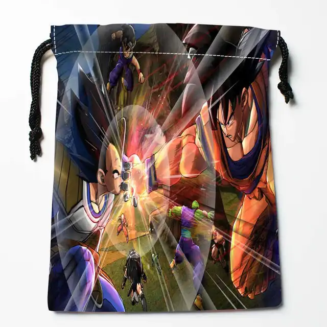 New Arrival Dragon Ball Z Goku Fight Drawstring Bags Custom Storage