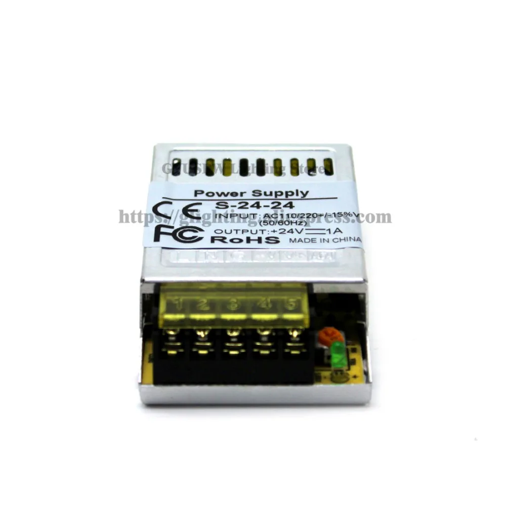 Мини Размеры переключатель Питание DC24 1A 24 W Светодиодный драйвер AC-DC Мощность принадлежности для светодиодная контрольная полоса переключатель подсветка витрины 3D принт фрезерный станок с ЧПУ